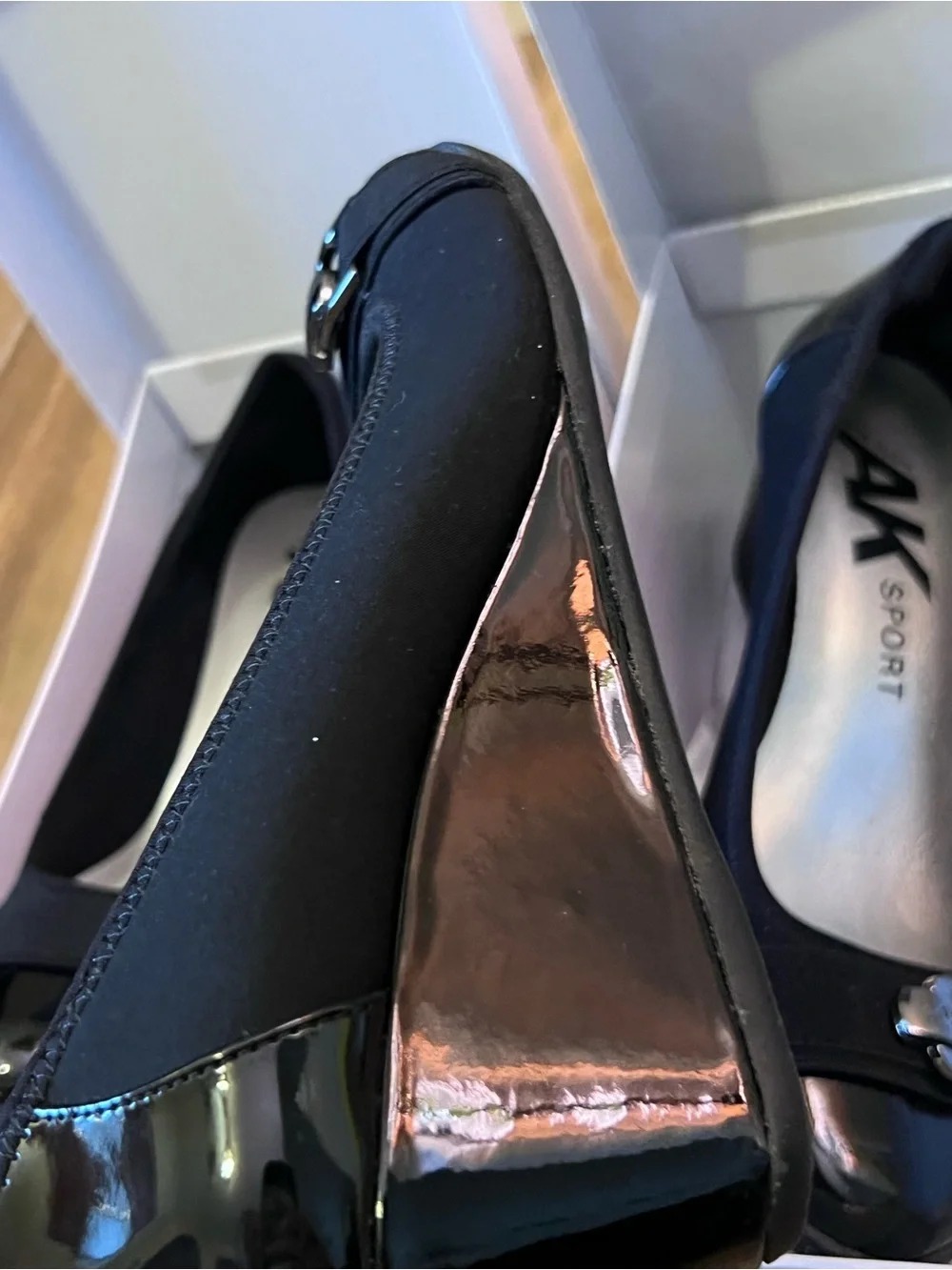 AK sport black multi wedges size 7 women’s shoes z10